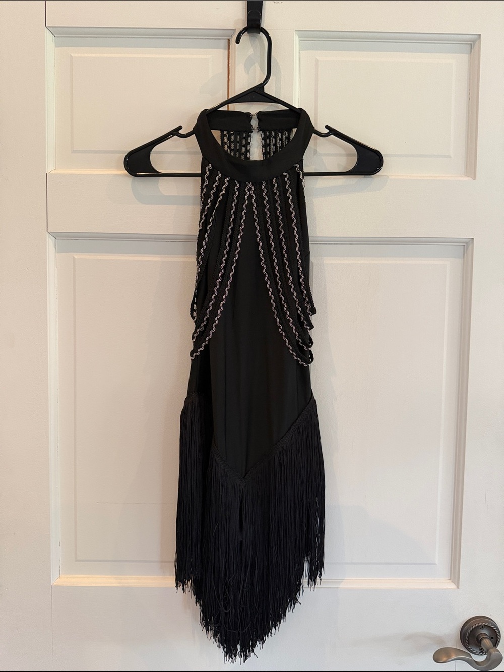 Costume: Black Halter Fringe Dance Costume